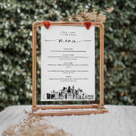 Dallas Skyline Wedding Dinner Menu Card 5x7<br><div class="desc">The Skyline Collection is a stunning assortment of meticulously sketched city skylines that capture the essence of iconic urban landscapes. Perfectly suited for metropolitan weddings or destination weddings alike,  this collection embodies the timeless charm of cityscapes and brings an elegant touch to your special day.</div>