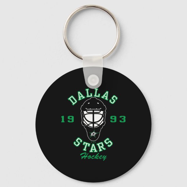 Dallas Stars Hockey Mask Black Officially Licensed Keychain (Front)