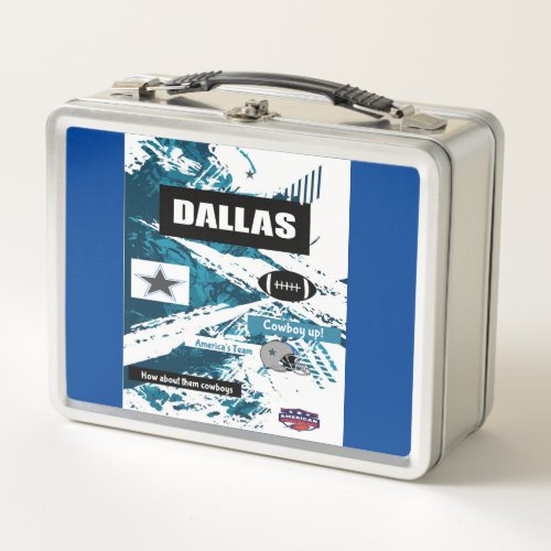 Dallas Team Design Metal Lunchbox