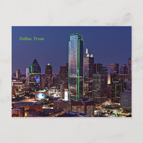 Dallas Texas aerial view Postcard