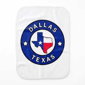 Dallas Texas Baby Burp Cloth