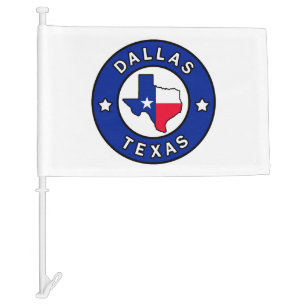 Dallas Texas Car Flag