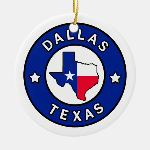 Dallas Texas Ceramic Ornament