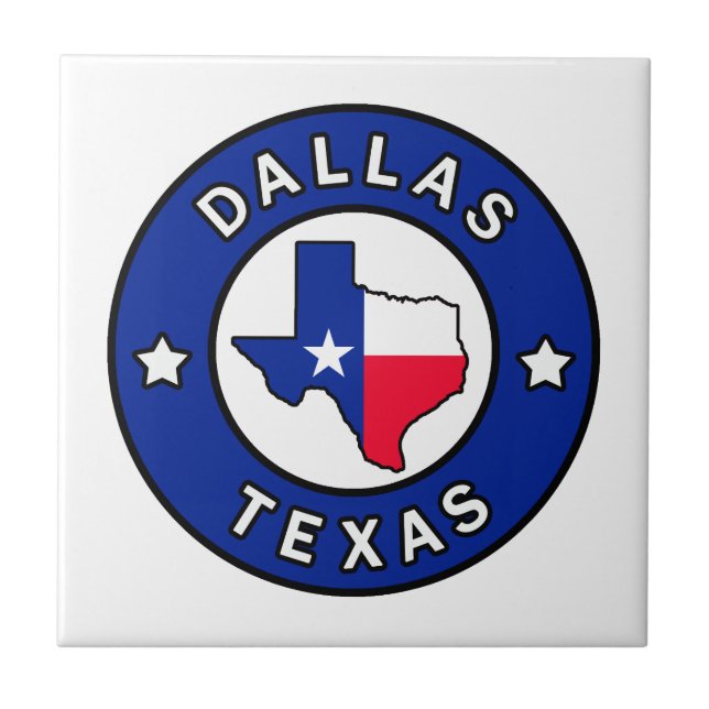 Dallas Texas Ceramic Tile (Front)