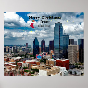 Dallas, Texas Christmas Greetings Poster