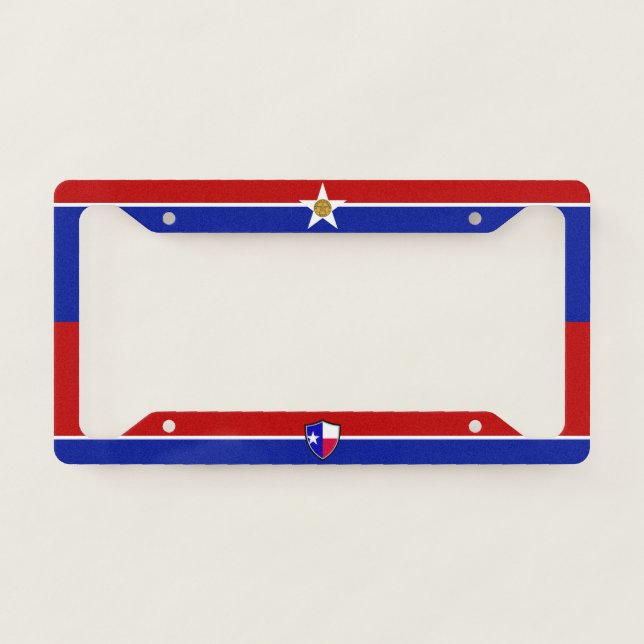 Dallas (Texas) city flag License Plate Frame (Front)