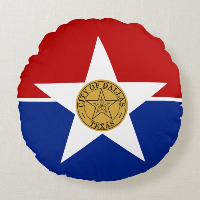 Dallas (Texas) City flag  Round Pillow (Front)