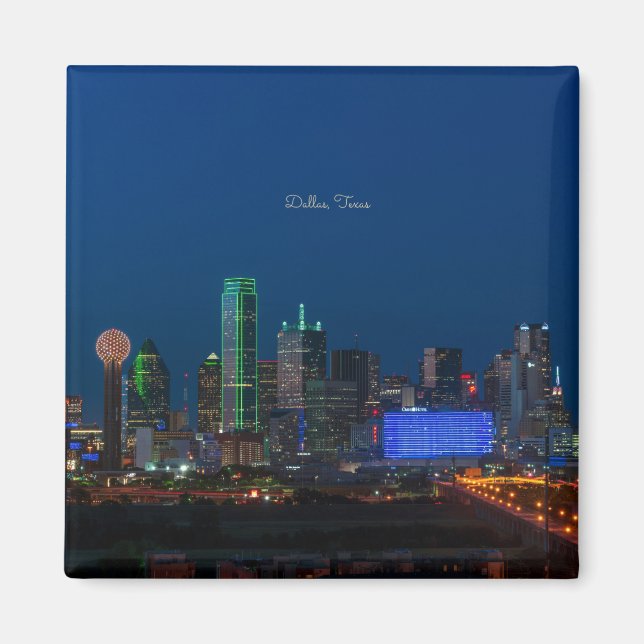 Dallas, Texas cityscape photograph, Magnet (Front)