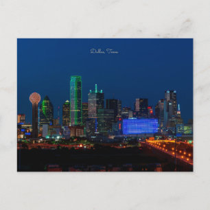 Dallas, Texas cityscape photograph, Postcard