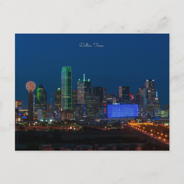 Dallas, Texas cityscape photograph, Postcard (Front)