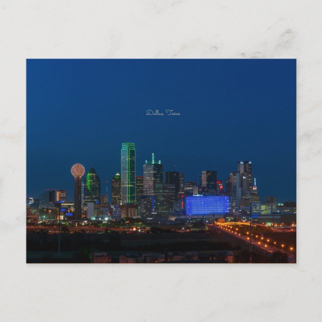 Dallas, Texas cityscape photograph, Postcard (Front)