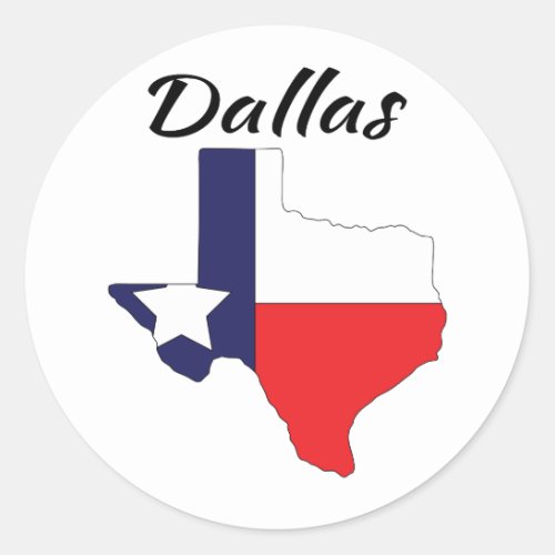 Dallas _ Texas Classic Round Sticker