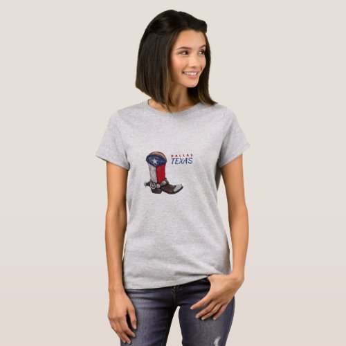 Dallas Texas Cowboy Boot T_Shirt