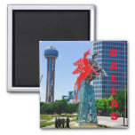 Dallas Texas Downtown Landmarks Magnet at Zazzle
