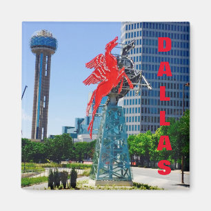 Dallas Texas Downtown Landmarks Magnet
