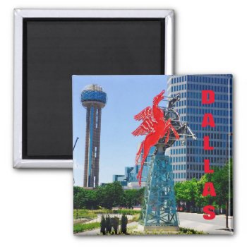 Dallas Texas Downtown Landmarks Magnet by Rebecca_Reeder at Zazzle