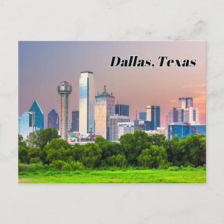 Dallas, Texas Downtown View Postcard