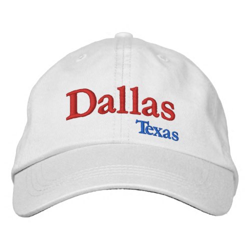 Dallas Texas Embroidered Baseball Cap
