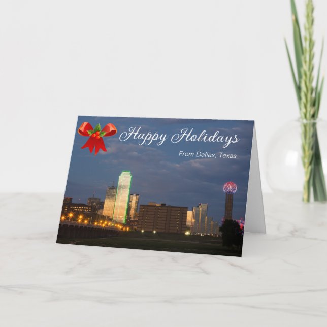 Dallas Texas Happy Holiday Card Christmas (Front)