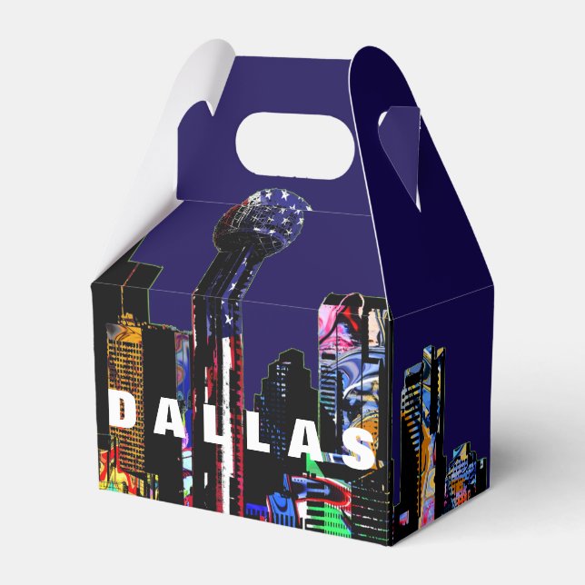 Dallas, Texas in graffiti Favor Boxes (Front Side)