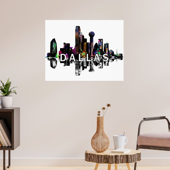 Dallas, Texas in graffiti Poster (Living Room 3)