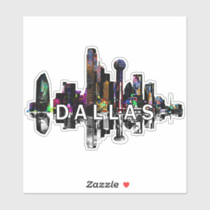Dallas, Texas in graffiti Sticker