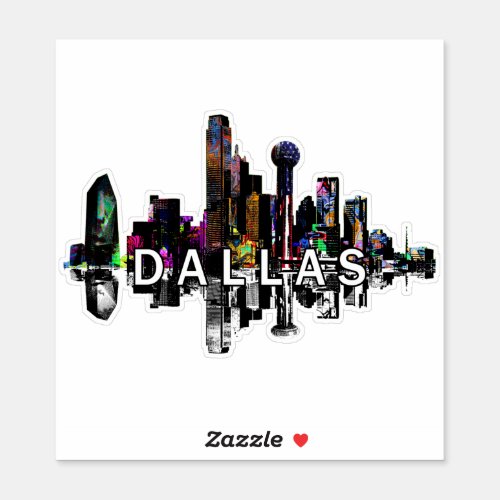 Dallas Texas in graffiti Sticker