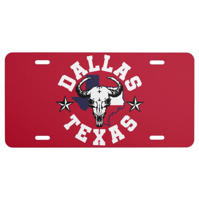 Dallas,Texas License Plate (Front)