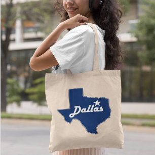 Dallas, Texas Lone Star State Map Cute DFW Texan Tote Bag