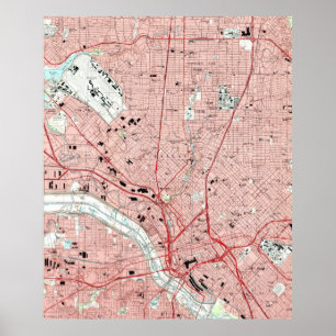 Dallas Texas Map (1995) Poster