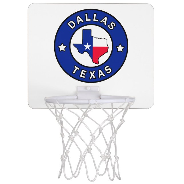 Dallas Texas Mini Basketball Hoop (Front)