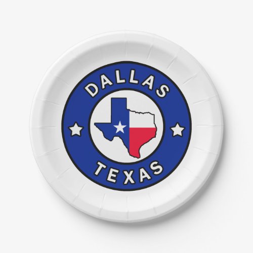 Dallas Texas Paper Plates