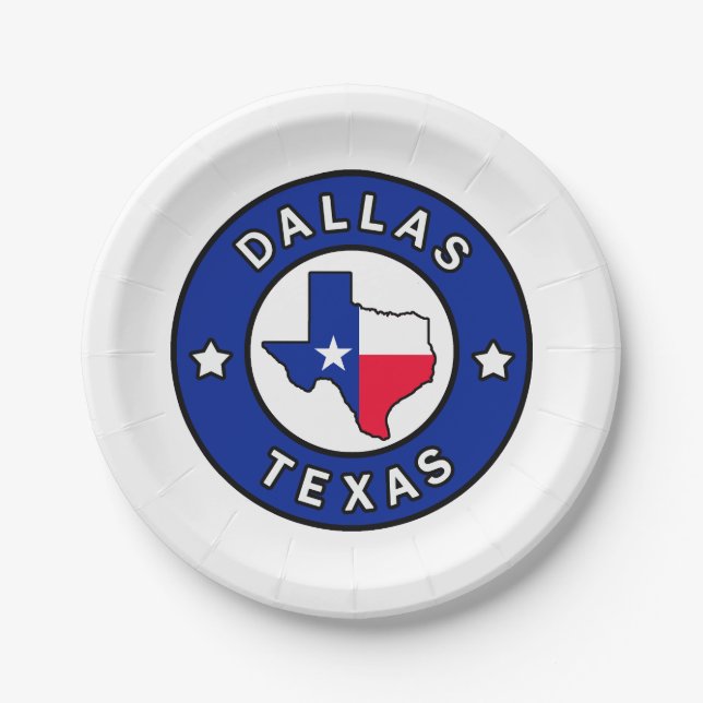 Dallas Texas Paper Plates (Front)