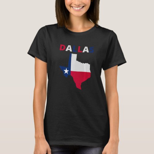 Dallas Texas Red White and Blue State T_Shirt