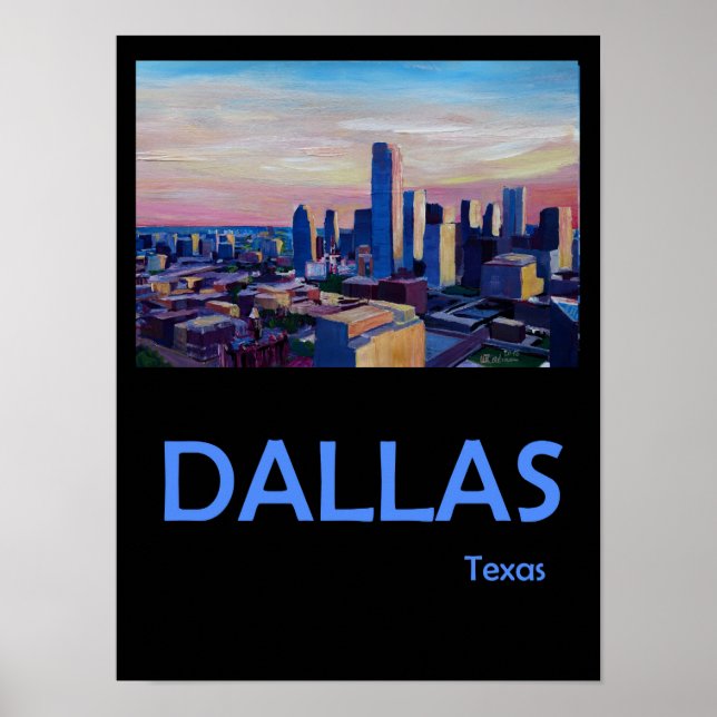 Dallas Texas Retro Travel Poster (Front)