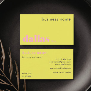 Dallas Texas shop company Business Card