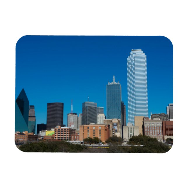 Dallas Texas skyline at sunset Magnet (Horizontal)