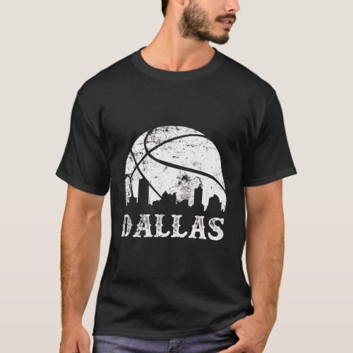 Dallas Texas Skyline For T_Shirt