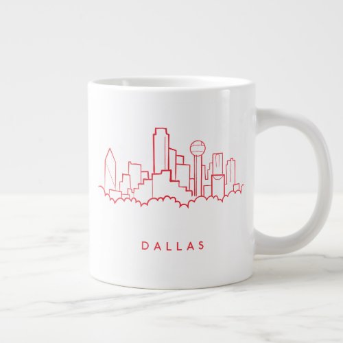 Dallas Texas Skyline Giant Coffee Mug