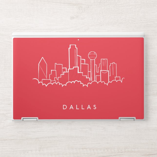 Dallas Texas Skyline HP Laptop Skin (Front)