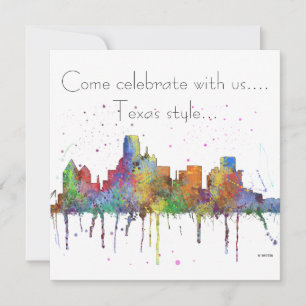 DALLAS, TEXAS SKYLINE INVITATION