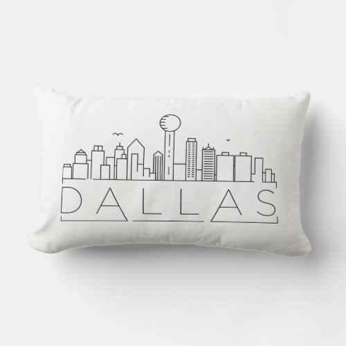 Dallas Texas Skyline Lumbar Pillow