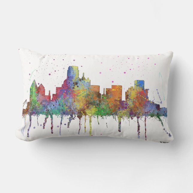 DALLAS, TEXAS SKYLINE LUMBAR PILLOW (Front)