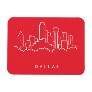 Dallas Texas Skyline Magnet