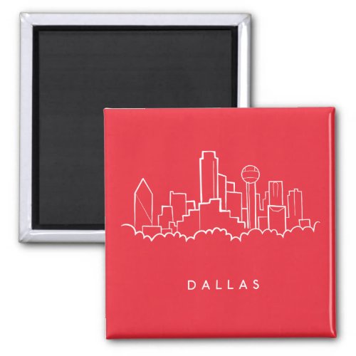 Dallas Texas Skyline Magnet