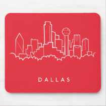 Dallas Texas Skyline Mouse Pad