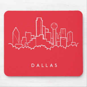 Dallas Texas Skyline Mouse Pad