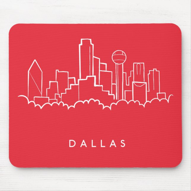 Dallas Texas Skyline Mouse Pad (Front)