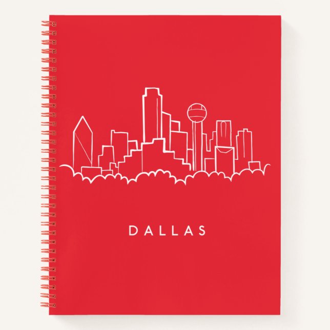 Dallas Texas Skyline Notebook (Front)