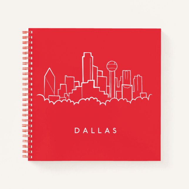 Dallas Texas Skyline Notebook (Front)